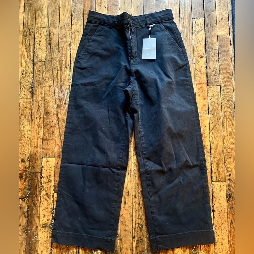 ✨NWT✨ EVERLANE The Organic Wide-Leg Pant Black Size 12